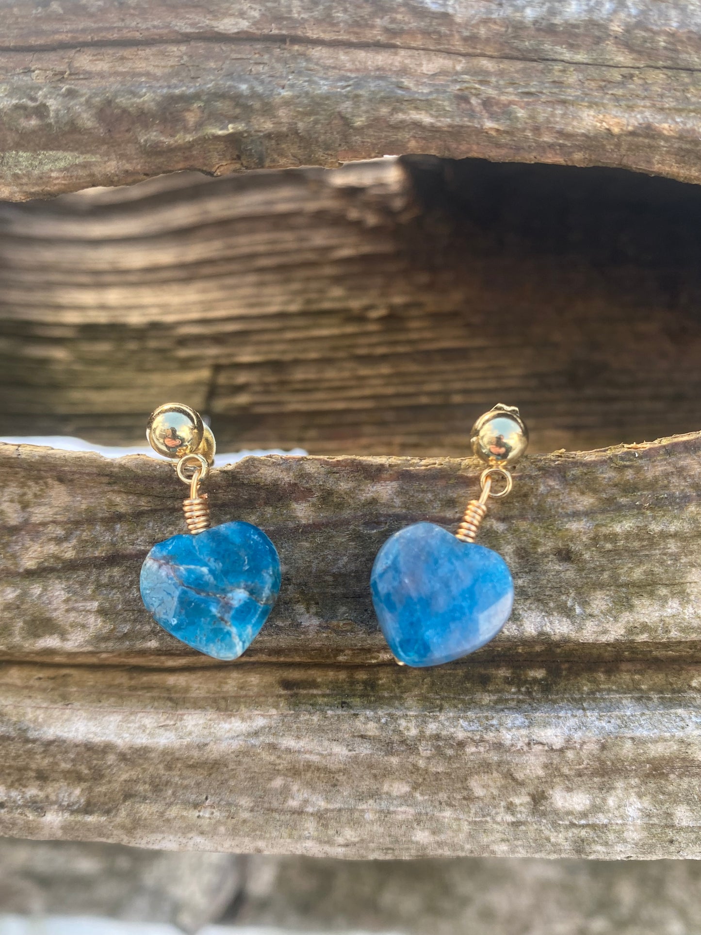 Heart Shape Apatite Studs
