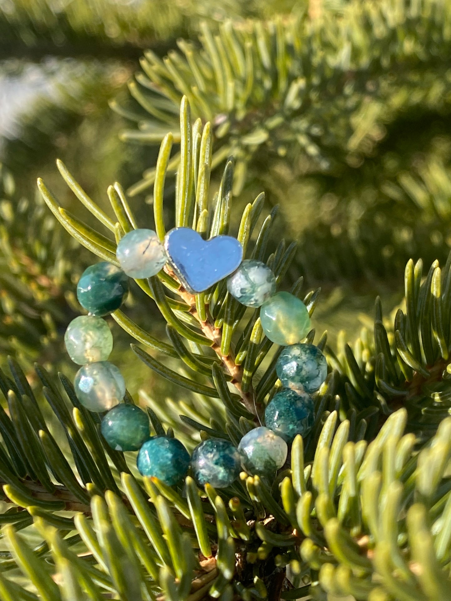 Moss Agate heart