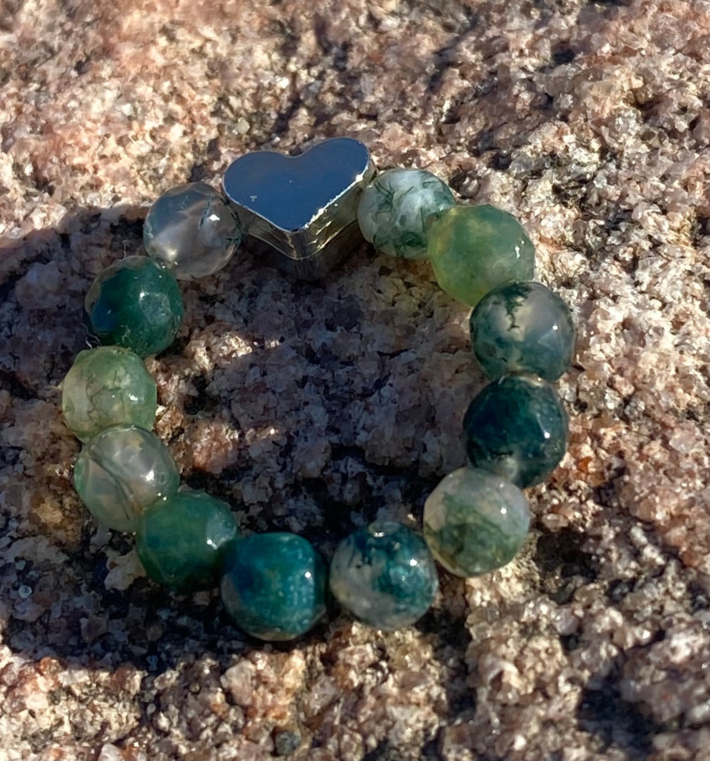 Moss Agate heart