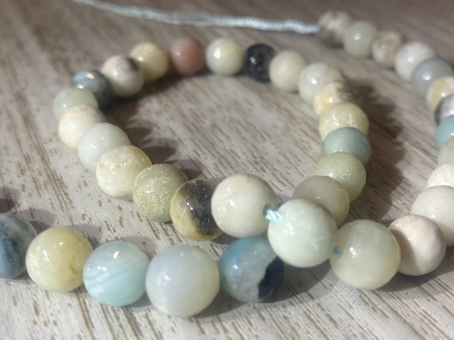 Flower Amazonite 8mm: Cut: Faceted