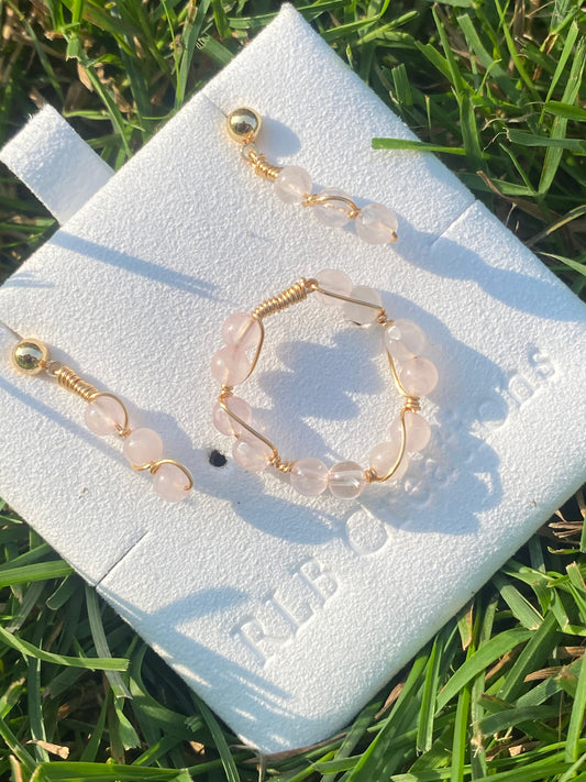 Rose Quartz Studs