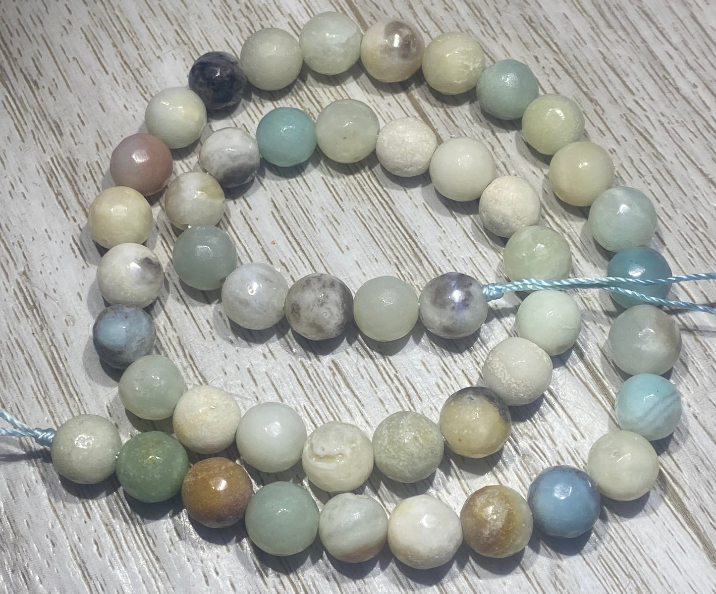 Flower Amazonite 8mm: Cut: Faceted