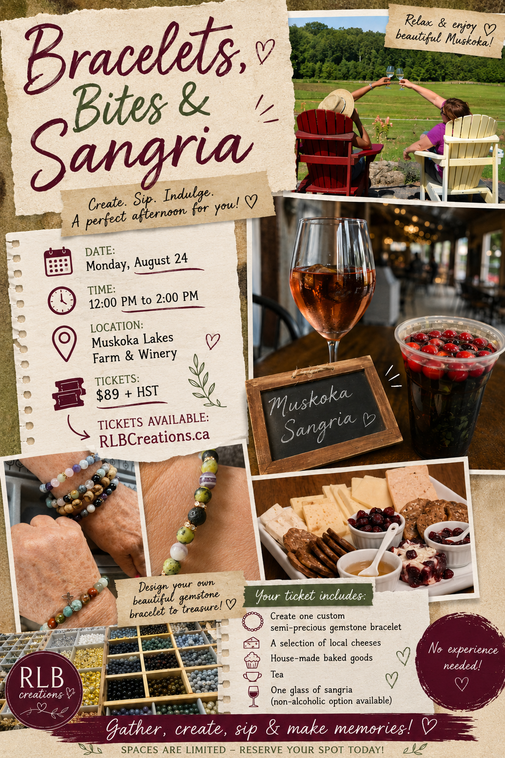Bala Cheese Wine and Gemstone Bracelet Workshop