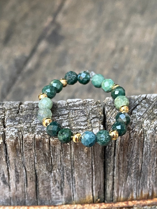 Moss Agate Ring