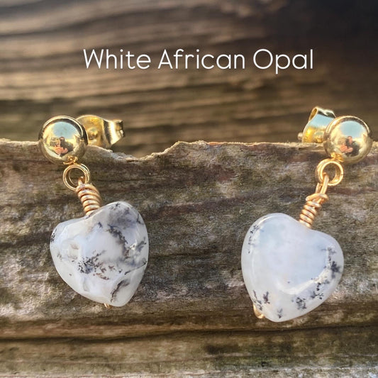 White African Opal earrings