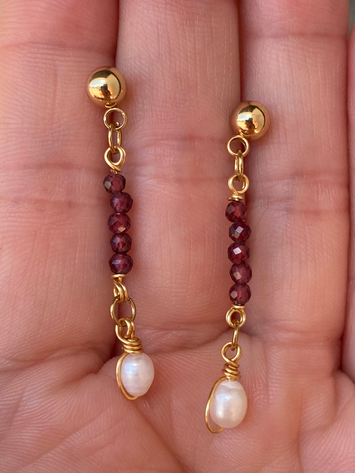 Copper wire Garnet Ring