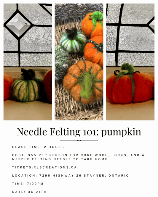 Needle felt 101 Pumpkin
